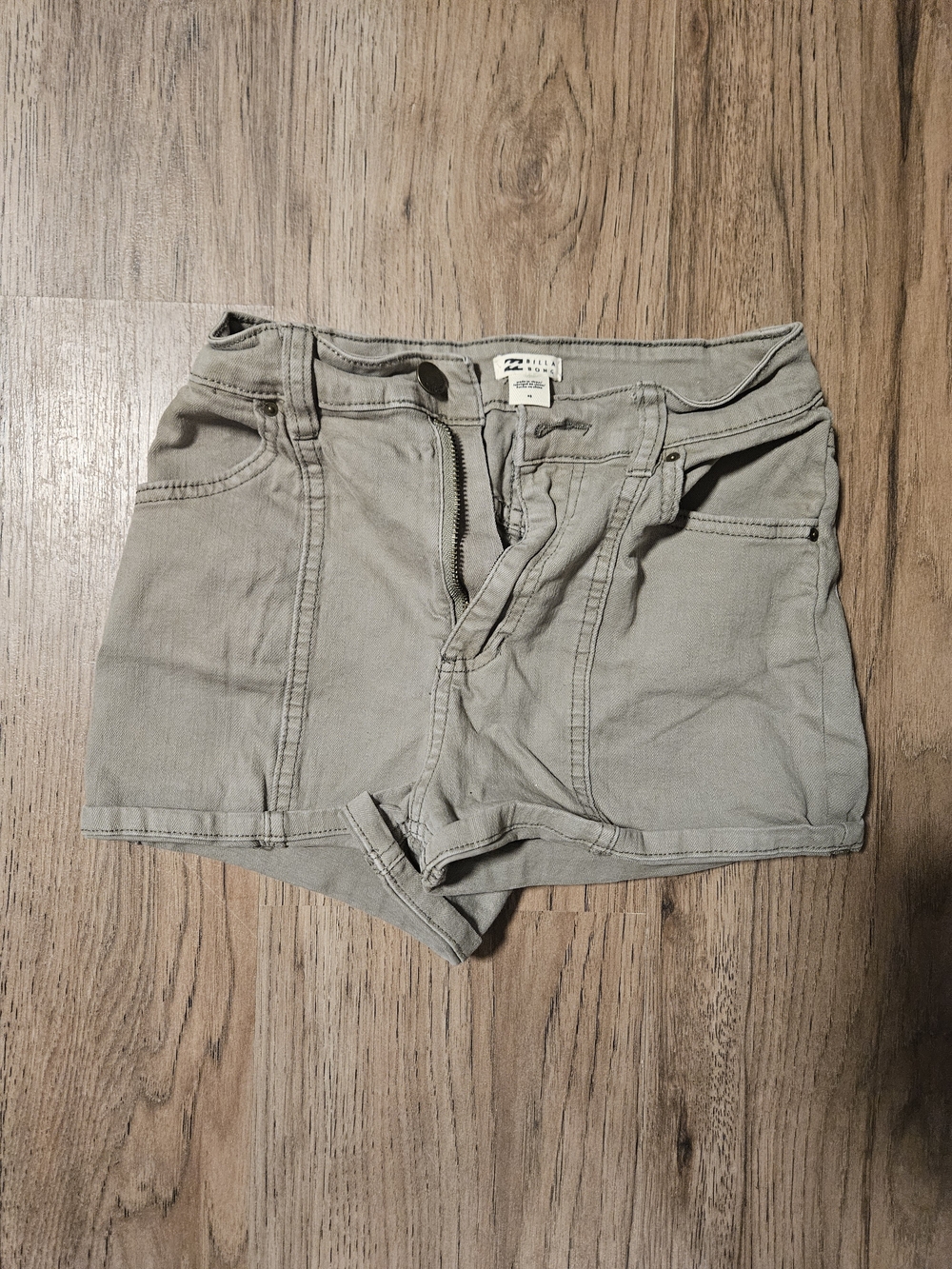 Billabong Women’s High-Rise Olive Utility Shorts